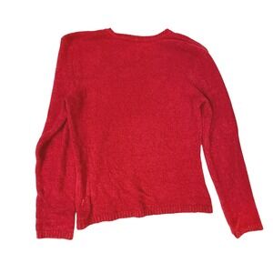 Talbots‎ Sweater Women's Small Red Crewneck Long Sleeve Ribbed Knit Career Chic